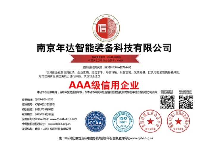 AAA级信用企业铜牌双网